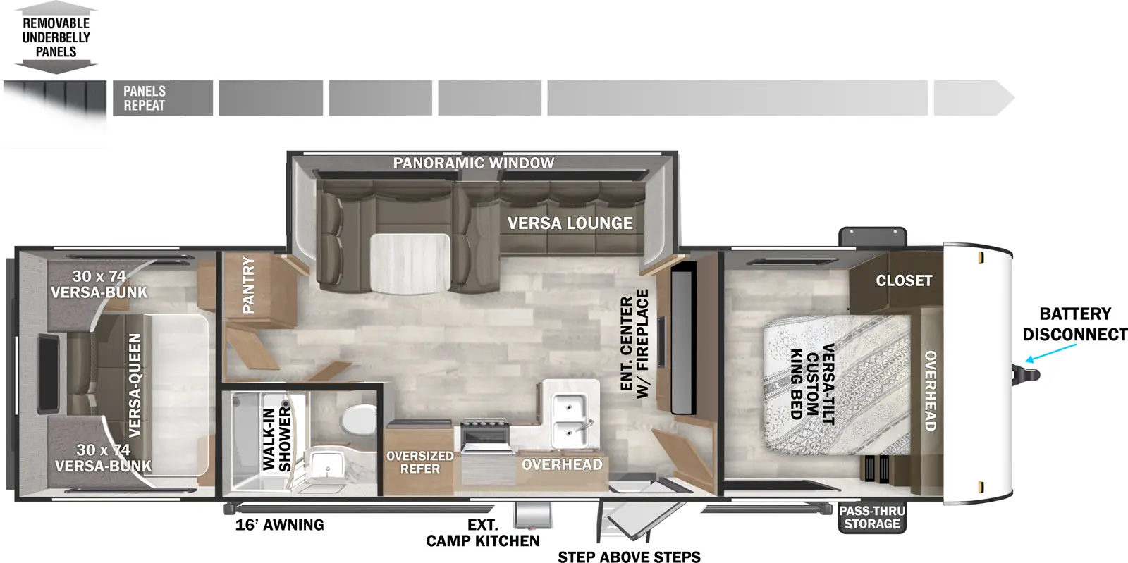 2025 Wildwood X-Lite Southwest T28VBXL Floorplan - Forest River RV